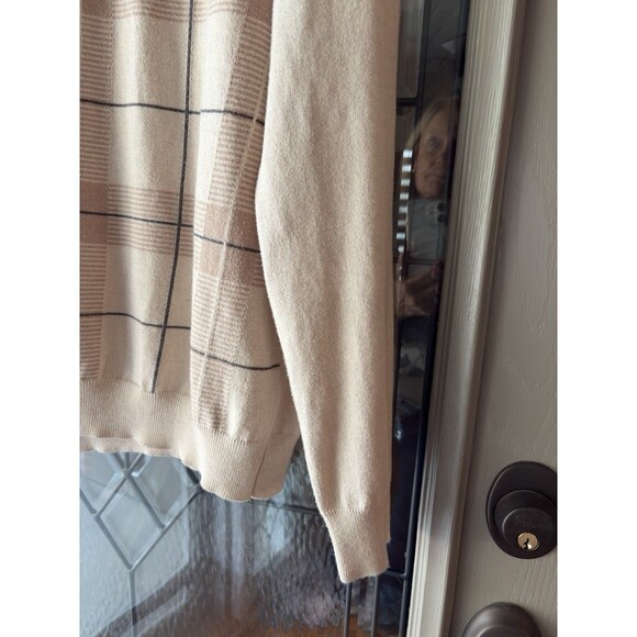 Pronto-Uomo Men's Beige Cotton Cashmere Long Sleeve Sweater XL - Picture 5 of 9